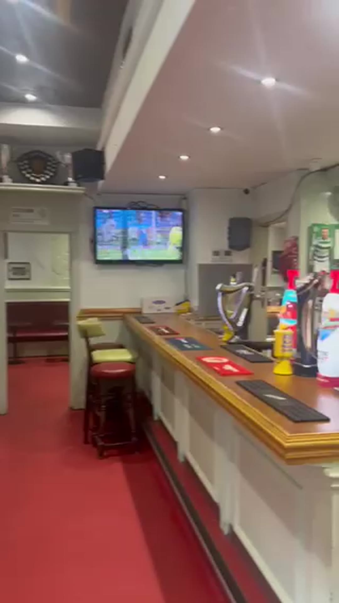 Bar and seating at the Sheddens